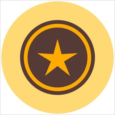 Yıldız. Web simgesi basit illüstrasyon