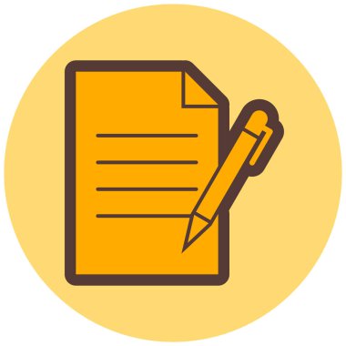 Belge. Web simgesi basit illüstrasyon