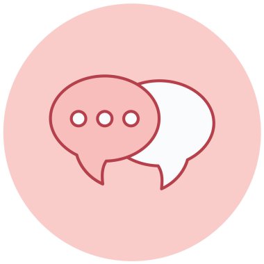 Konuş. Web simgesi basit illüstrasyon