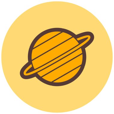 Gezegen. Web simgesi basit illüstrasyon