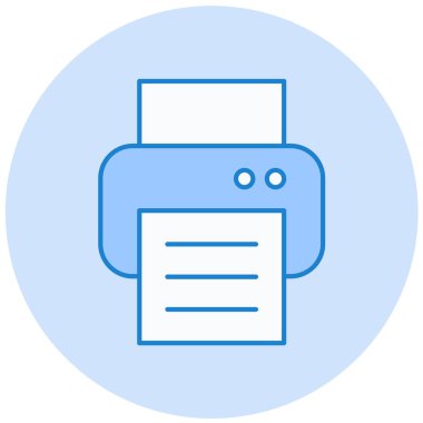 Yazıcı. Web simgesi basit illüstrasyon