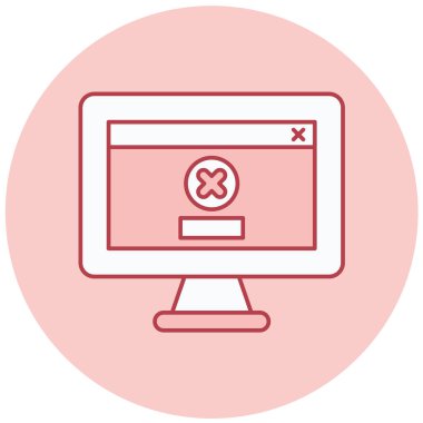 Bilgisayar. Web simgesi basit illüstrasyon