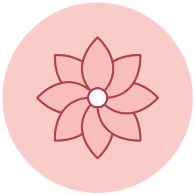 Çiçek. Web simgesi basit illüstrasyon