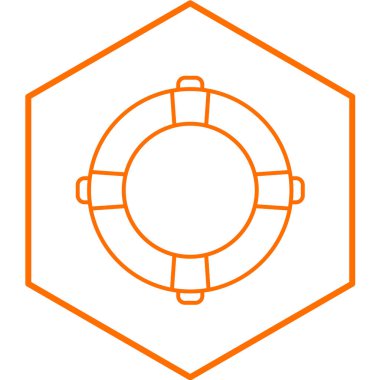 yaşam şamandırası simgesi, basit tasarım vektör çizimi