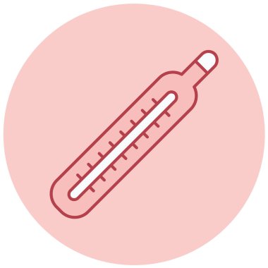 Termometre. Web simgesi basit illüstrasyon