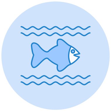 Balık. Web simgesi basit illüstrasyon