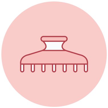 saç tarak simgesi, basit tasarım vektör çizimi