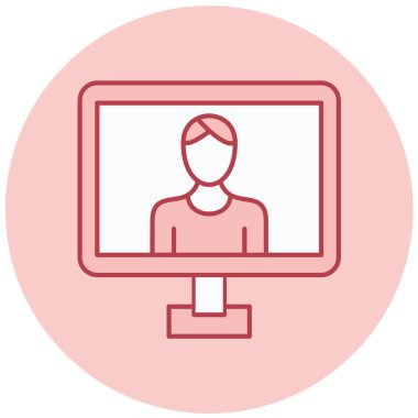 kullanıcı. Web simgesi basit illüstrasyon