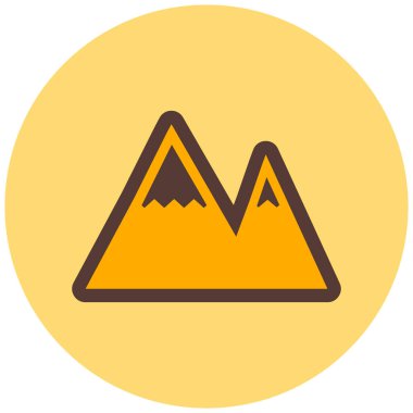 Dağlar. Web simgesi vektör illüstrasyonu