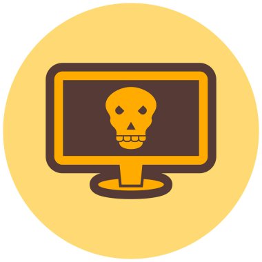 Bilgisayar. Web simgesi basit illüstrasyon