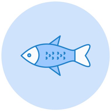 Balık. Web simgesi basit illüstrasyon