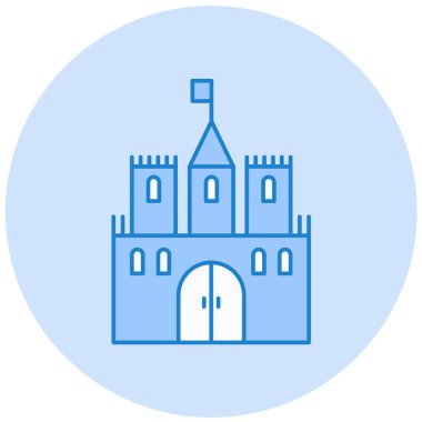 Şato. Web simgesi basit illüstrasyon