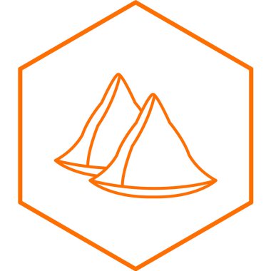 Samosas simgesinin vektör illüstrasyonu