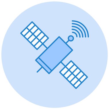 Uydu. Web simgesi basit illüstrasyon