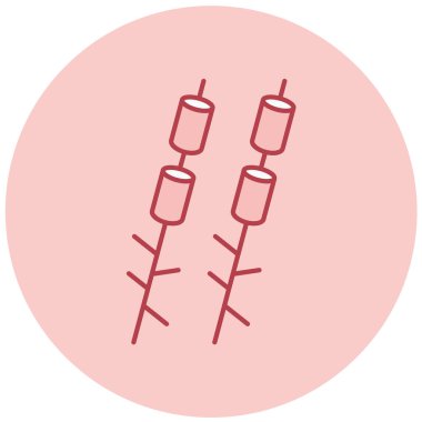 Sosis. Web simgesi basit illüstrasyon