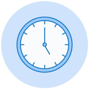 Saat. Web simgesi basit illüstrasyon