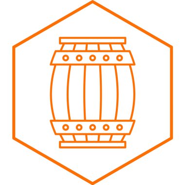 Bira fıçısı ikonu. vektör illüstrasyonu