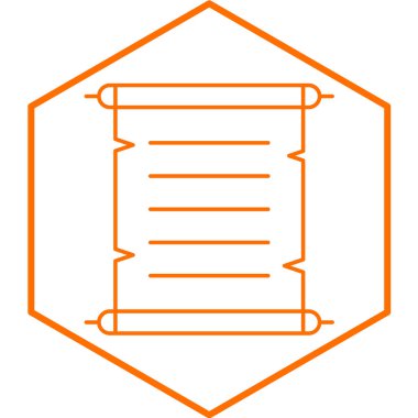 Kağıt parşömen simgesi. beyaz arkaplanda izole edilmiş web tasarımı için sertifika vektör kavramının karikatür çizimi