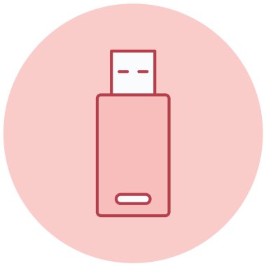 usb flash disk vektör simgesi