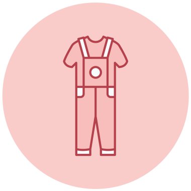 Kıyafetler. Web simgesi vektör illüstrasyonu