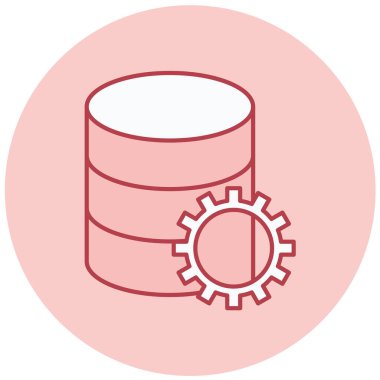 veritabanı. Web simgesi basit illüstrasyon