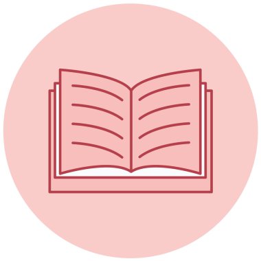 Kitap. Web simgesi basit illüstrasyon