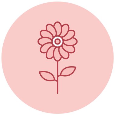 Çiçek. Web simgesi basit illüstrasyon