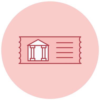 Bilet. Web simgesi basit illüstrasyon