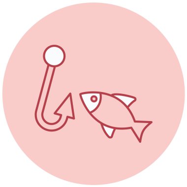 Balık. Web simgesi basit illüstrasyon