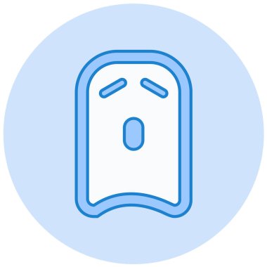 Mavi ve beyaz bir ikonun vektör illüstrasyonu