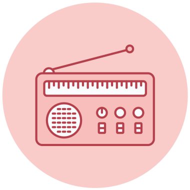 Radyo. Web simgesi basit tasarım