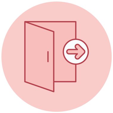 Çıkış. Web simgesi basit illüstrasyon