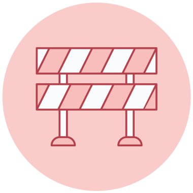 Bariyer Simgesi, vektör illüstrasyonu