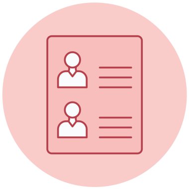 Kimlik kartı simgesi, vektör illüstrasyonu