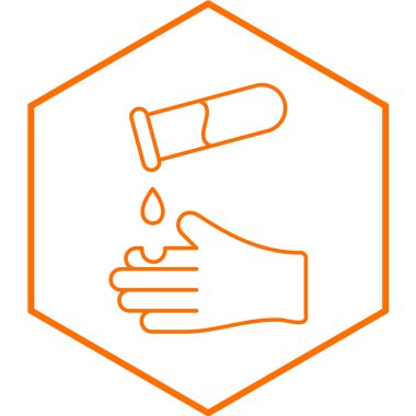 Aşındırıcı simgenin vektör illüstrasyonu