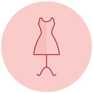 Manken mi? Web simgesi basit illüstrasyon