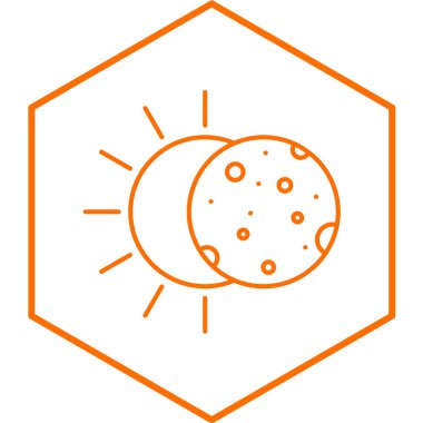 Beyaz arkaplanda izole edilmiş güneş simgesi vektörü, şeffaf ay işareti