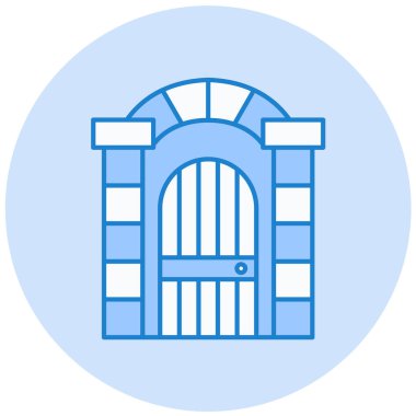 Bina. Web simgesi basit illüstrasyon