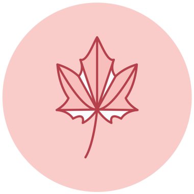 Akçaağaç yaprağı simge vektör çizim