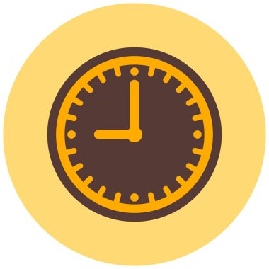 Saat. Web simgesi basit illüstrasyon