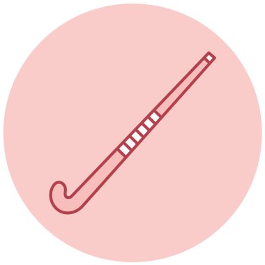 Beyzbol sopası ikonu. Web için hokey topu vektör simgelerinin basit çizimi