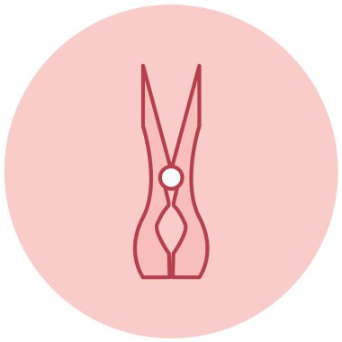 Makas. Web simgesi basit illüstrasyon