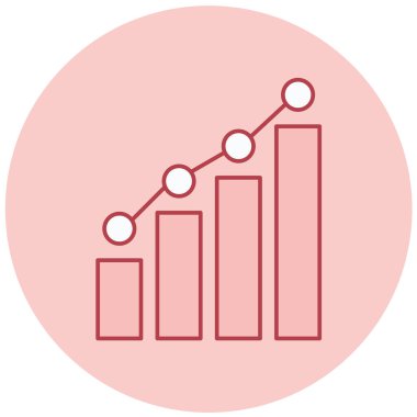 iş grafiği simgesi, vektör illüstrasyonu