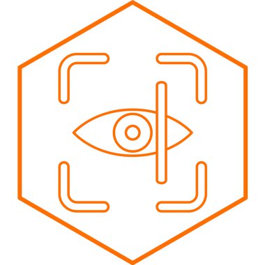 Retinal Tarama simgesinin vektör illüstrasyonu