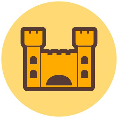 Şato. Web simgesi basit illüstrasyon