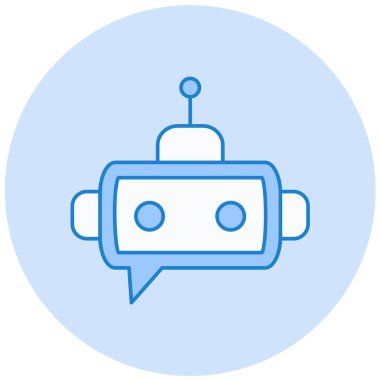 robot. Web simgesi basit illüstrasyon