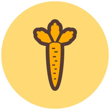 Havuç. Web simgesi basit illüstrasyon