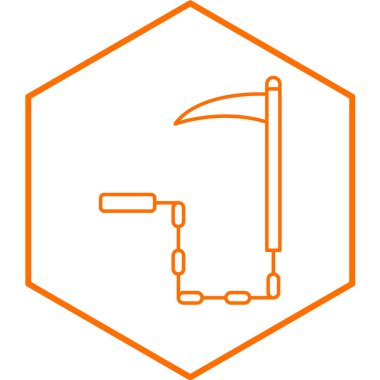 Çekicin çizgi simgesinin vektör çizimi