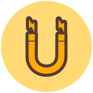 Mıknatıs Web simgesi basit illüstrasyon