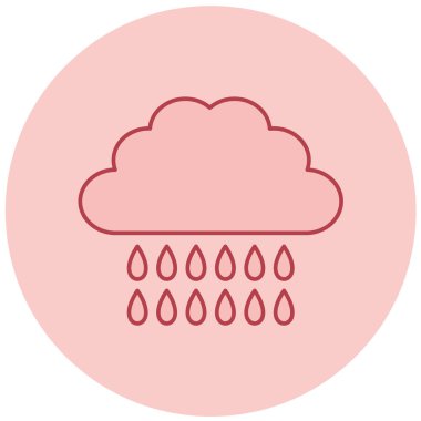 Yağmur. Web simgesi basit tasarım